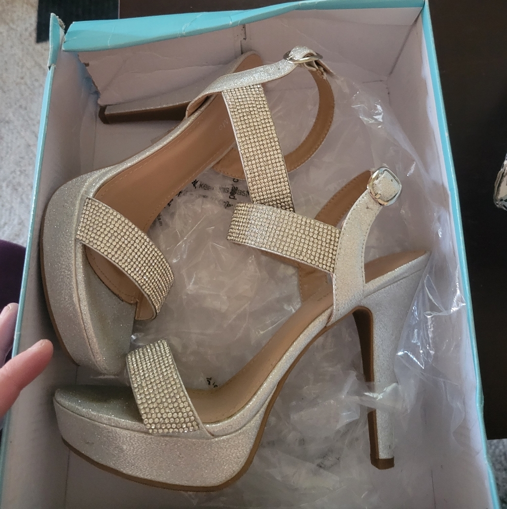 Silver heels